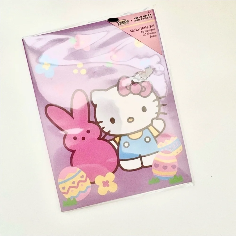 Hello Kitty and Peeps Sticky Note Set - Pink and Purple